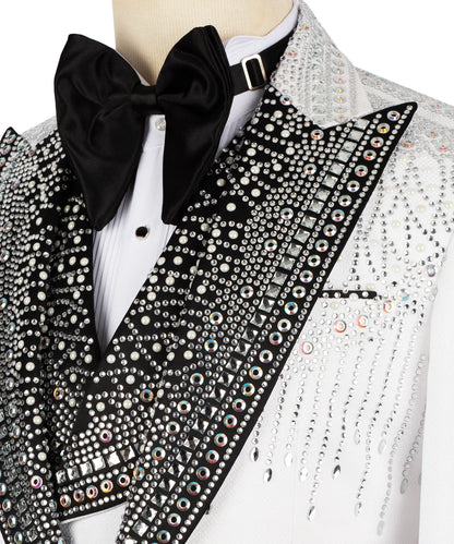 Exclusice Three Piece White Tuxedo