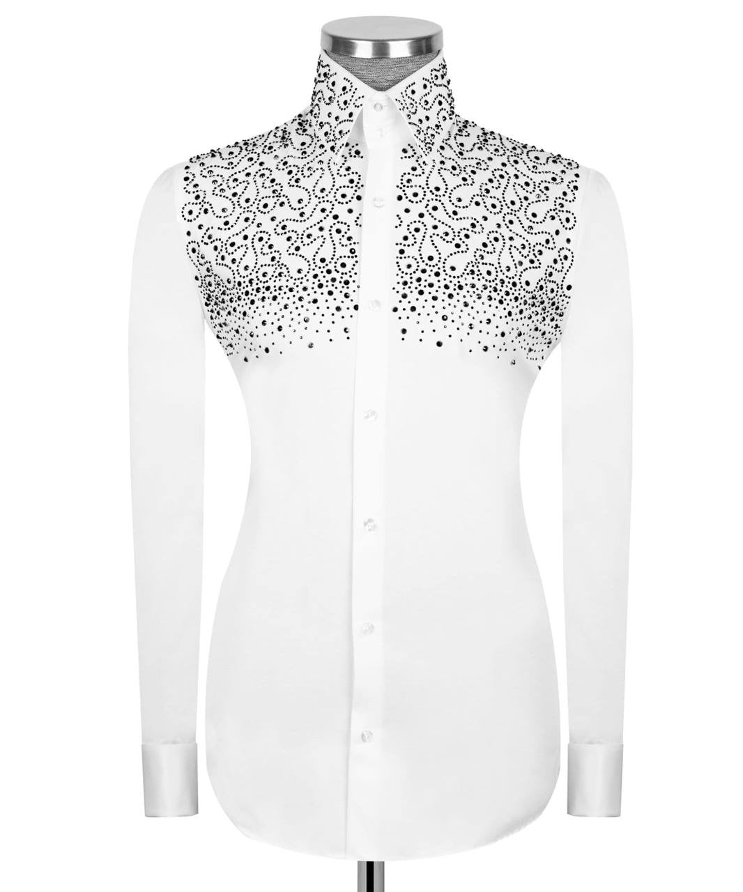 Crystal Embellished White Shirt