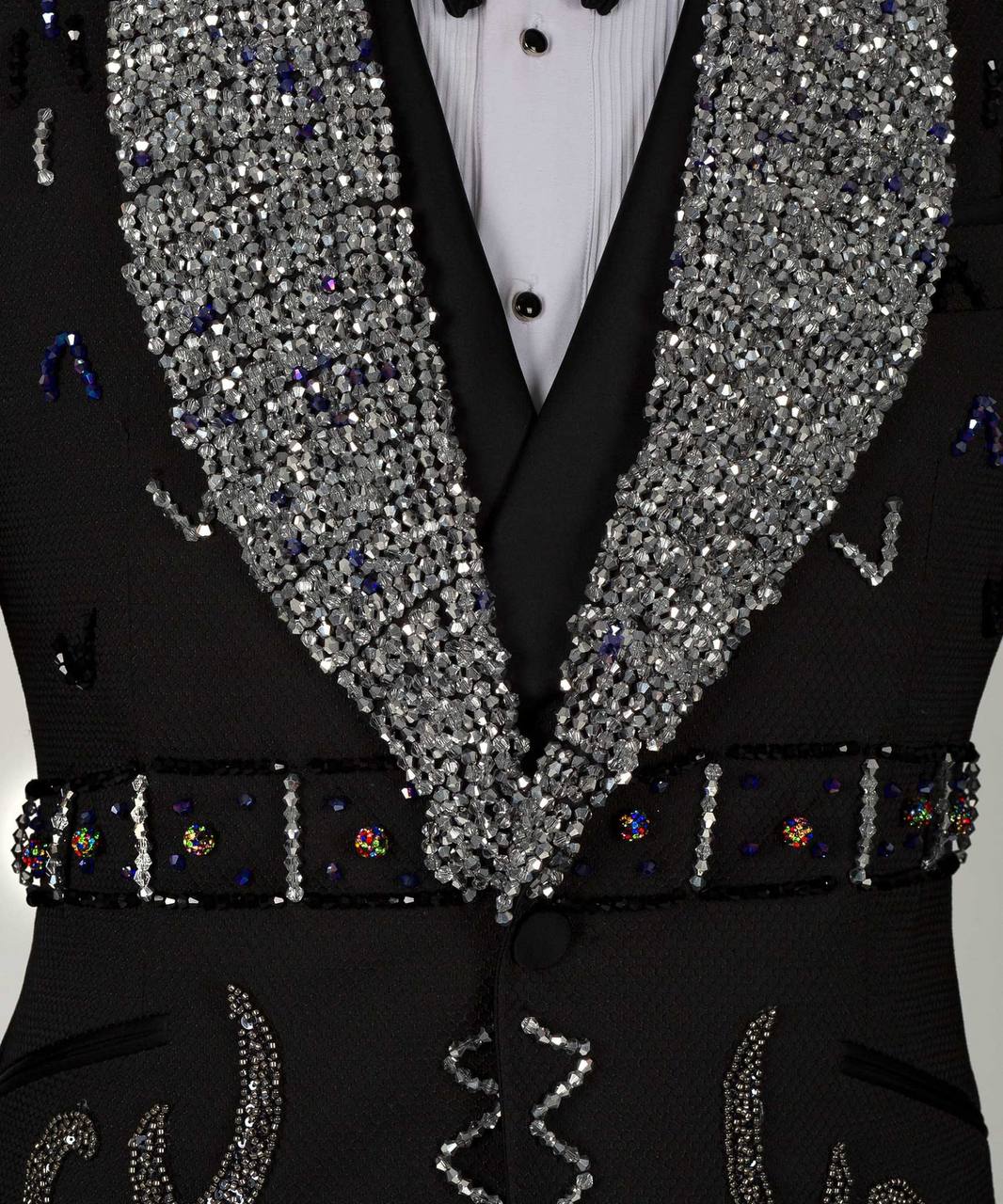 Jewelry Embellished Black Tuxedo