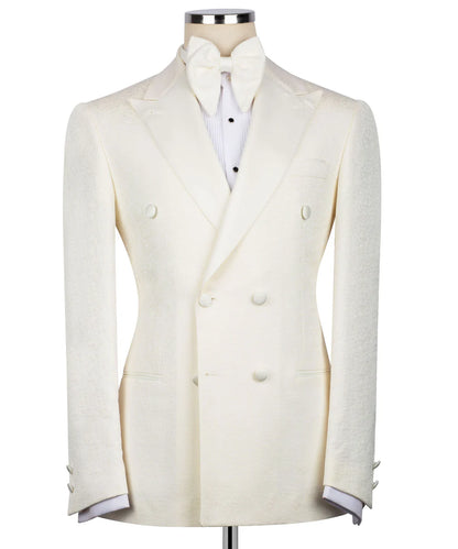 Double Breasted Cream Tuxedo