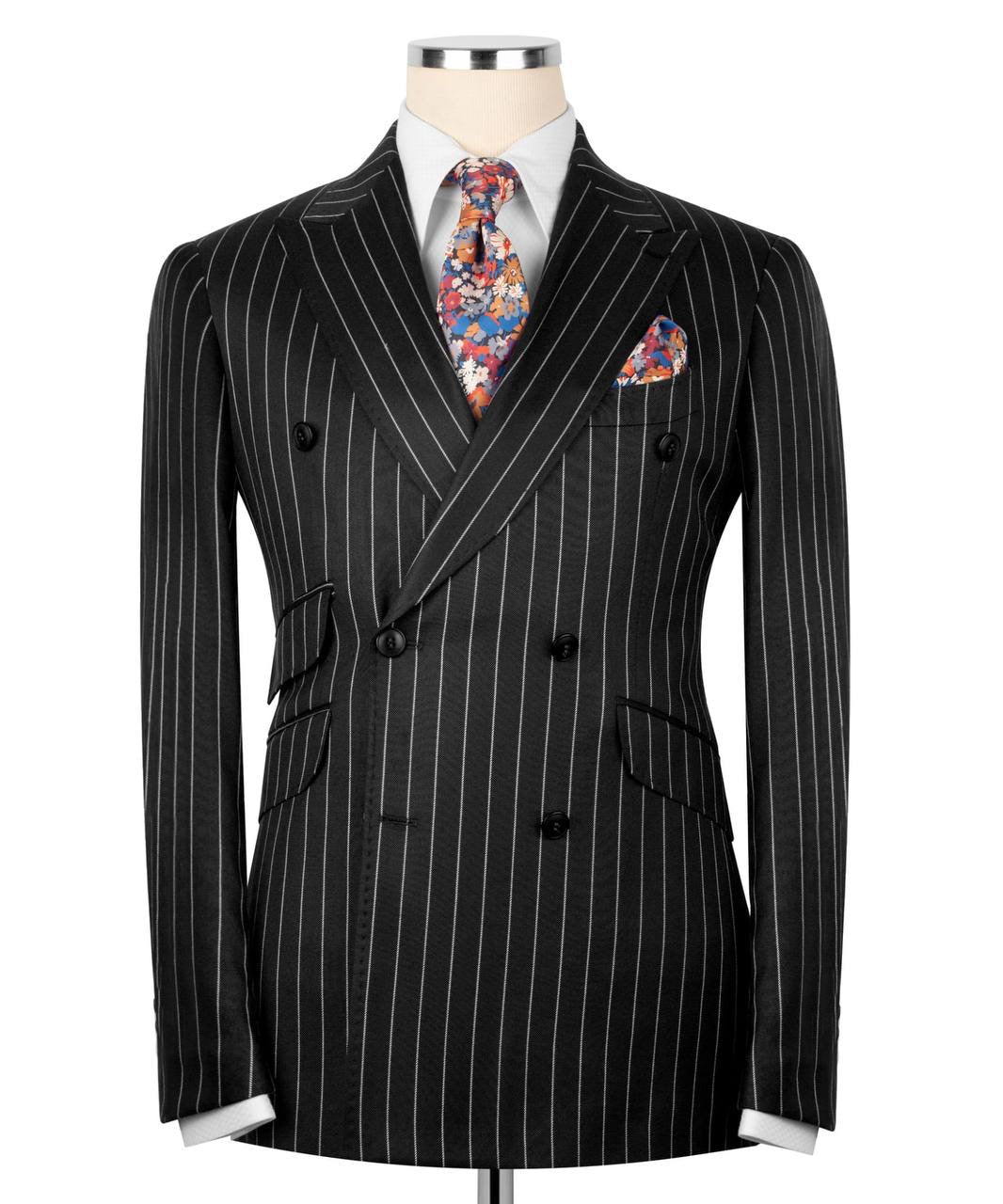 Striped Double Breasted Suit
