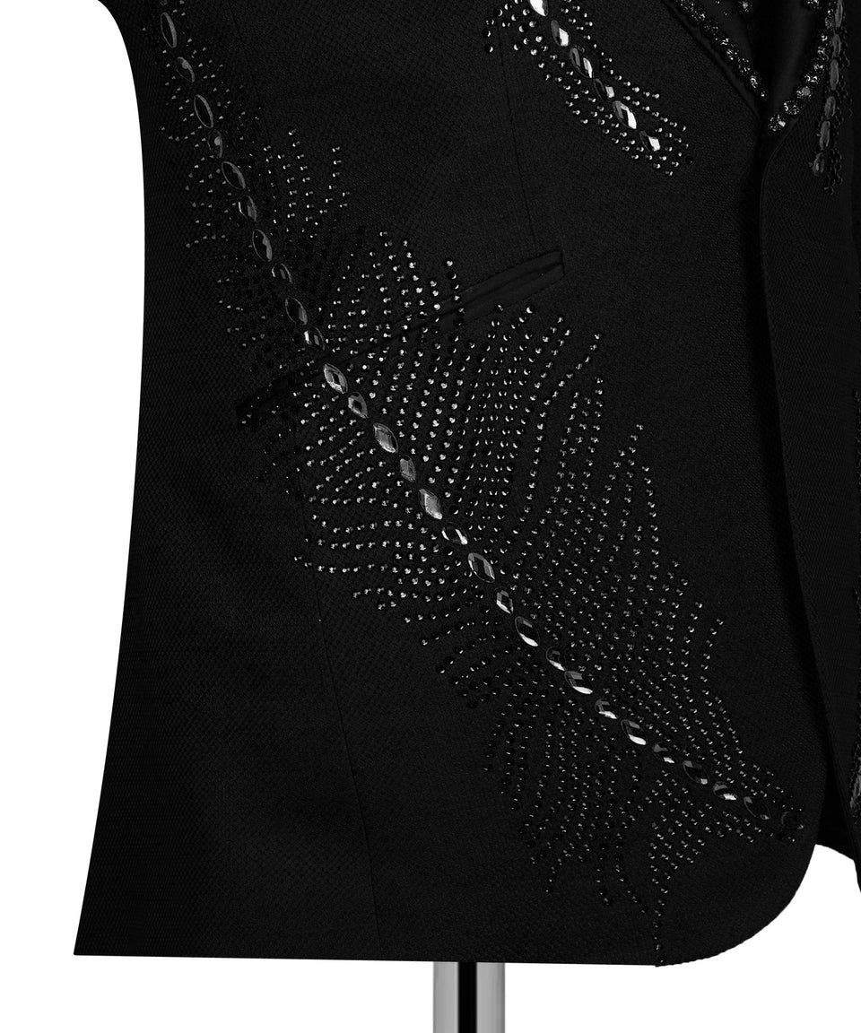 Black Stone Embroıdered Tuxedo