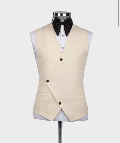 Satin Collar Cream Tuxedo