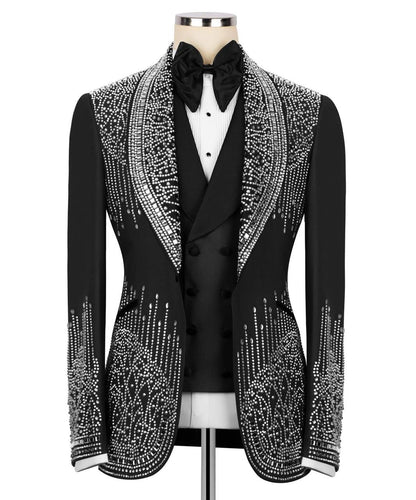 Custom Made Stone Embroidered Tuxedo