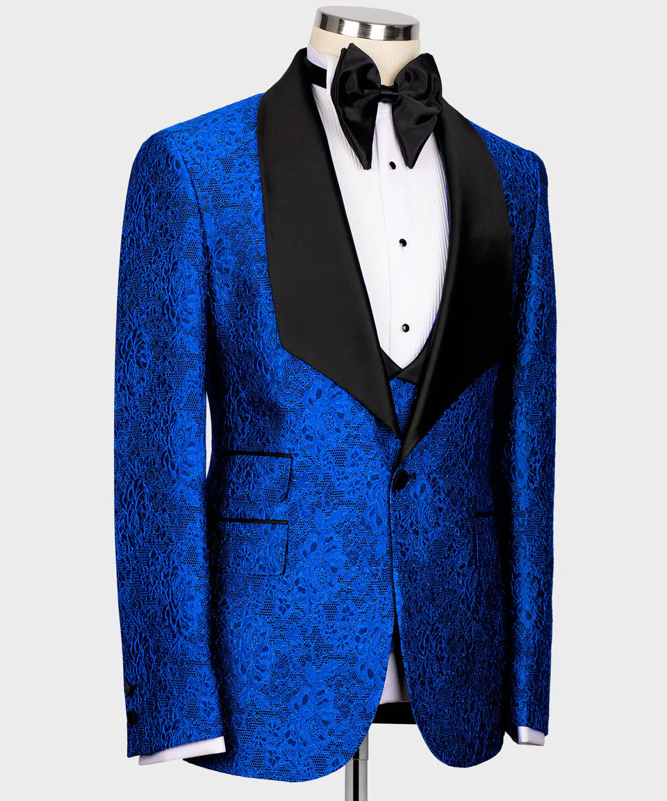 Patterned Blue Tuxedo