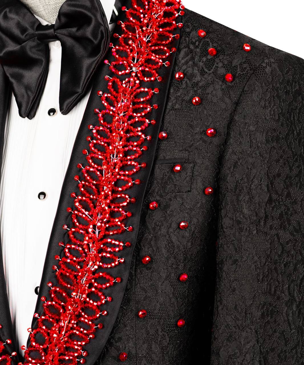 Exclusive Tuxedo With Stone Embellished