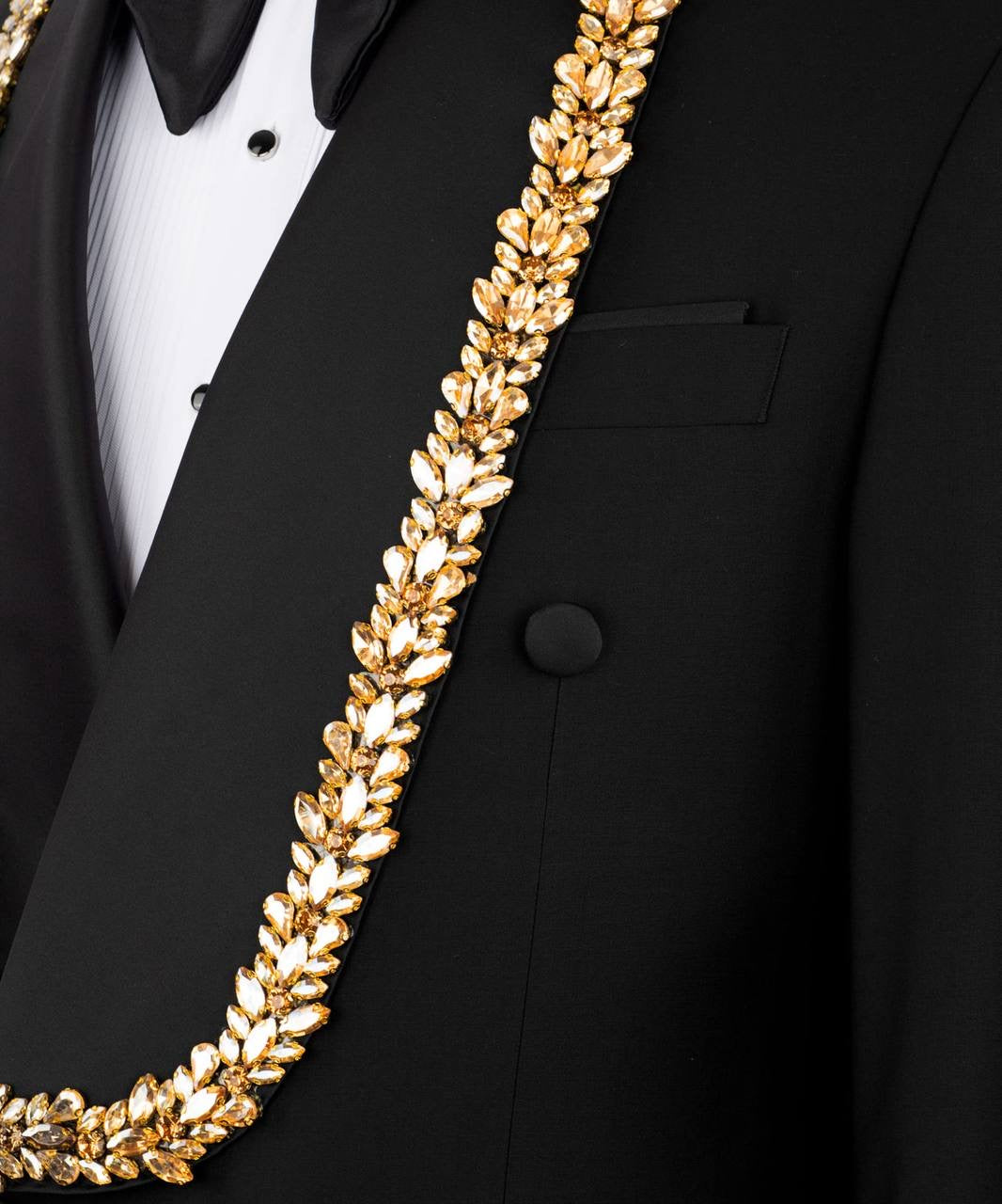 Gold Embellished Black Tuxedo