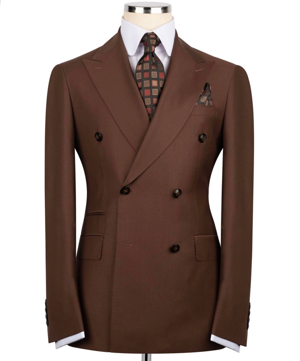 Chestnut Brown Double Breasted Suit