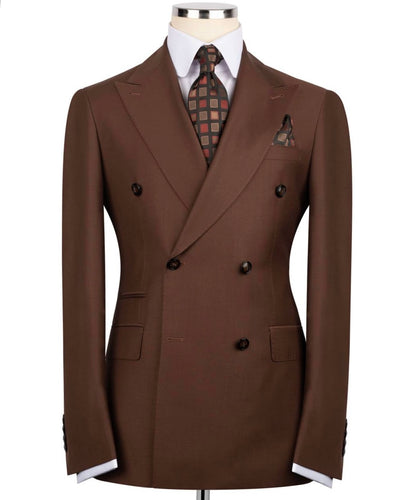 Chestnut Brown Double Breasted Suit