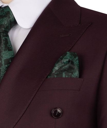 Burgundy Double Breasted Suit