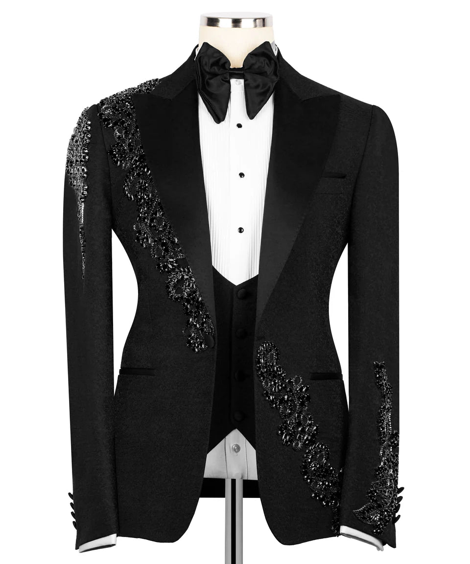 Exclusive Crystal Embellishments Black Tuxedo