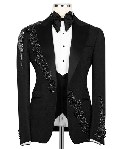 Exclusive Crystal Embellishments Black Tuxedo