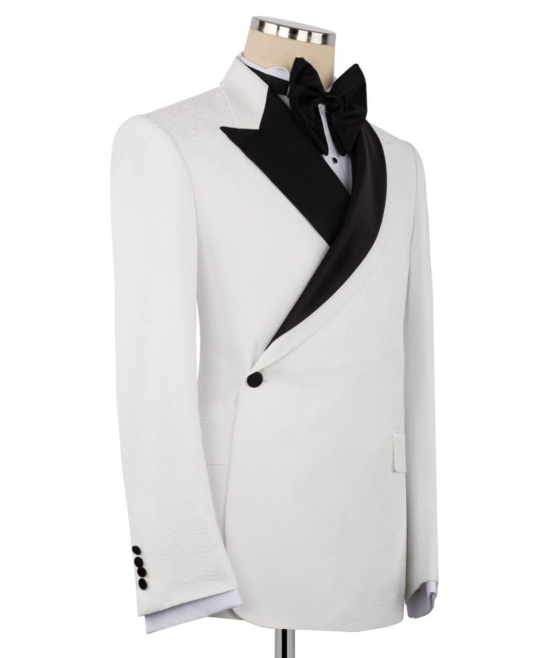 Double Breasted White Tuxedo