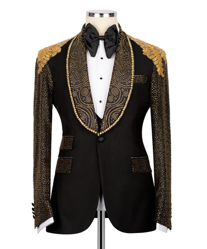 Baroque Black Gold Tuxedo