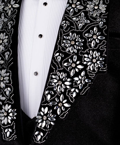 Staircase Lapel Stone Embellished Tuxedo