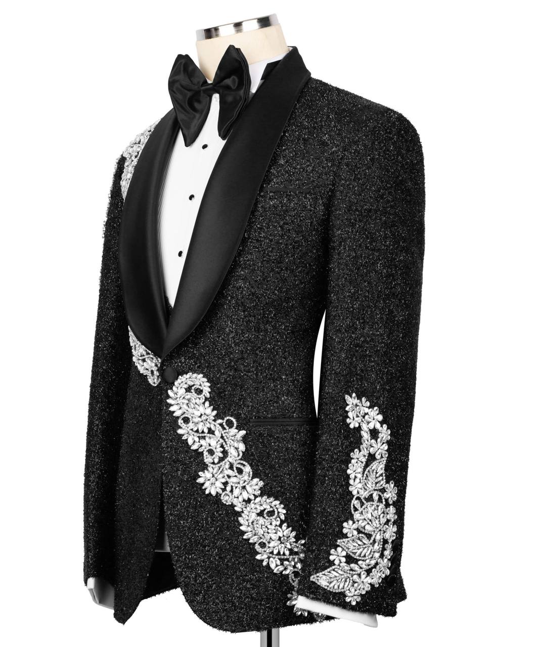 Sparkling Tuxedo with Crystal Embellished