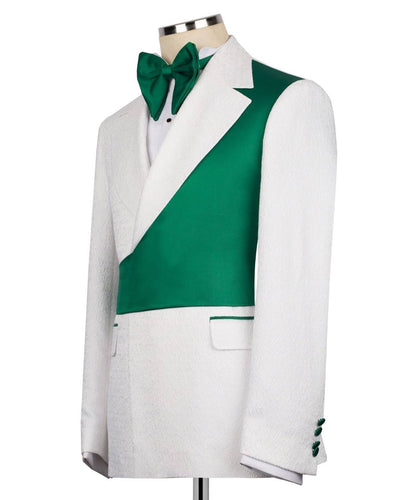 Custom Designed Tuxedo with Crossover Satin Panel