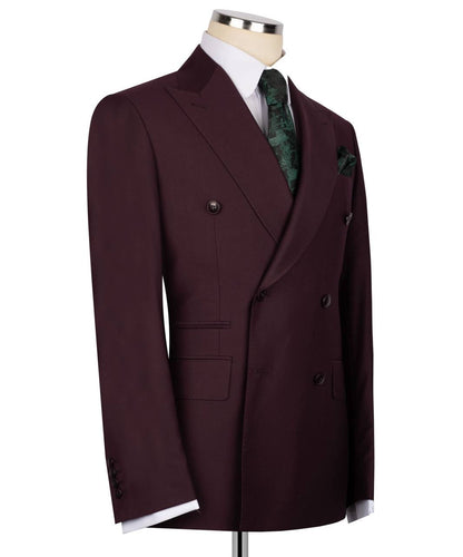 Burgundy Double Breasted Suit