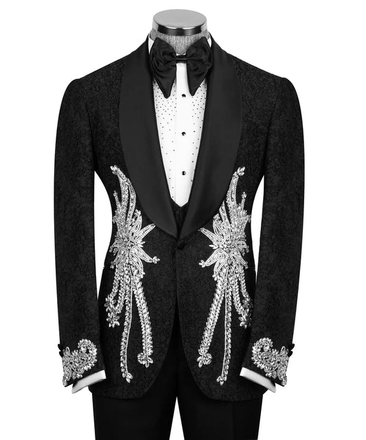 Exclusive Tuxedo With Crystal Embellished