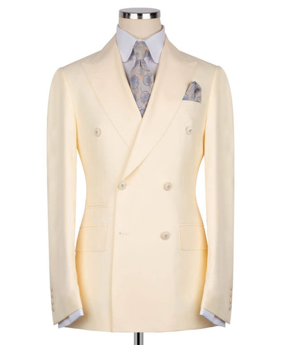 Ivory Double Breasted Suit