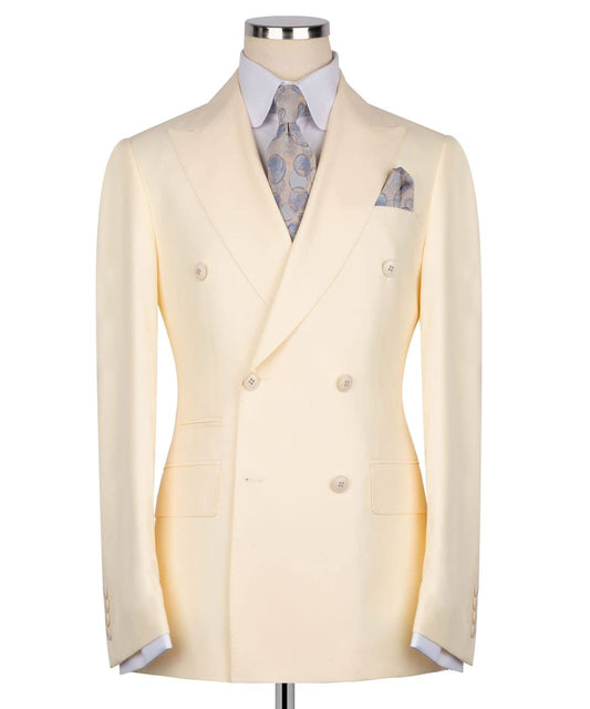 Ivory Double Breasted Suit