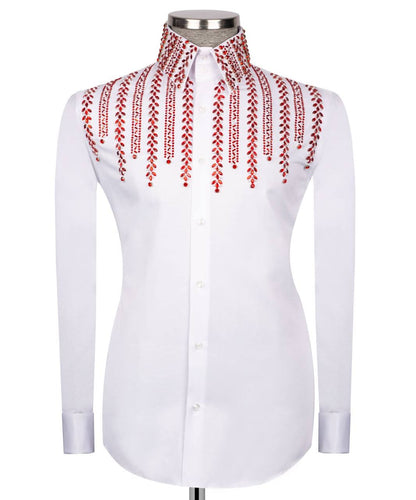 Crystal Embellished White Shirt
