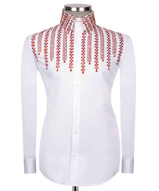 Crystal Embellished White Shirt