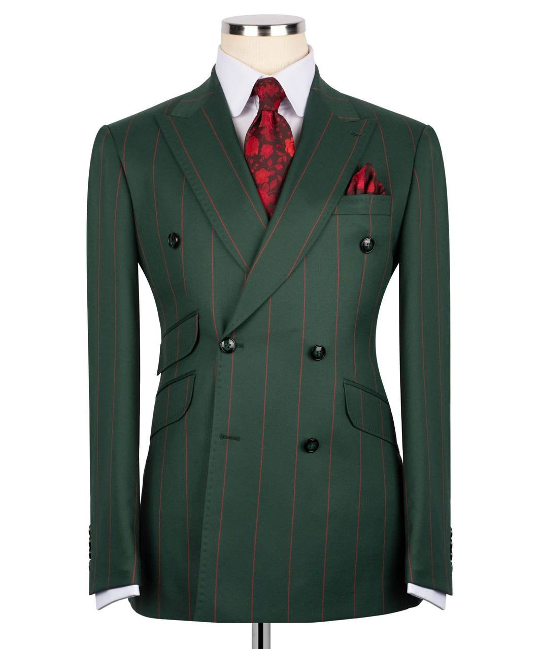 Pinstripe Double Breasted Suit