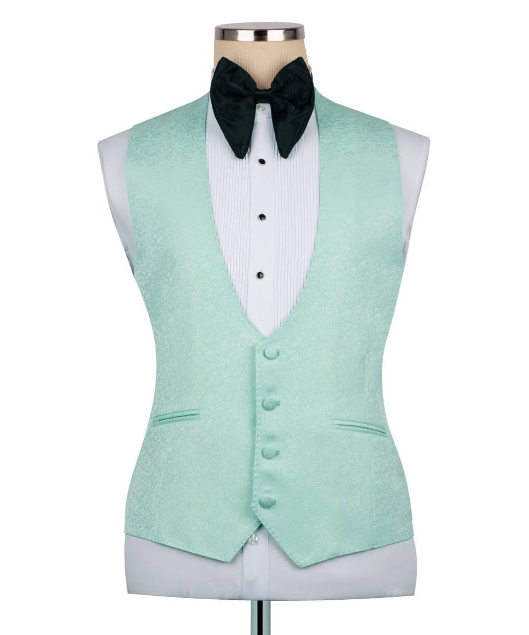 Textured Mint Green Tuxedo