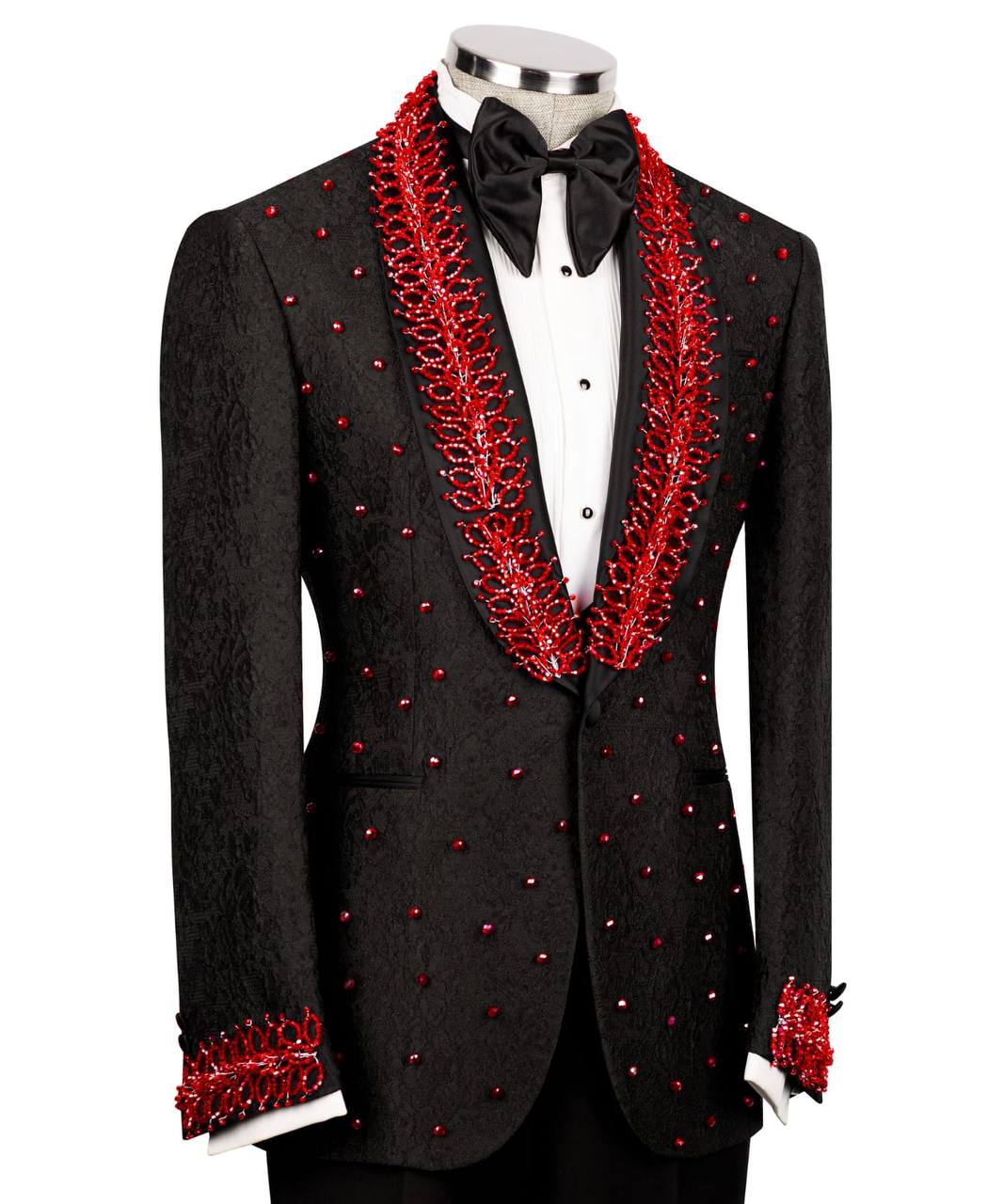Exclusive Tuxedo With Stone Embellished